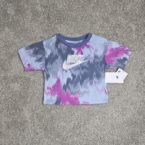 Nwt ✓ NIKE Kids Short Sleeve Tie-Dye Tee | Blue & Pink | Size 4T